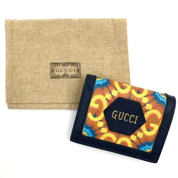 Gucci GG Centennial Kaleidescope Bi-Fold Wallet 676297 Blue - Picture 4 of 10